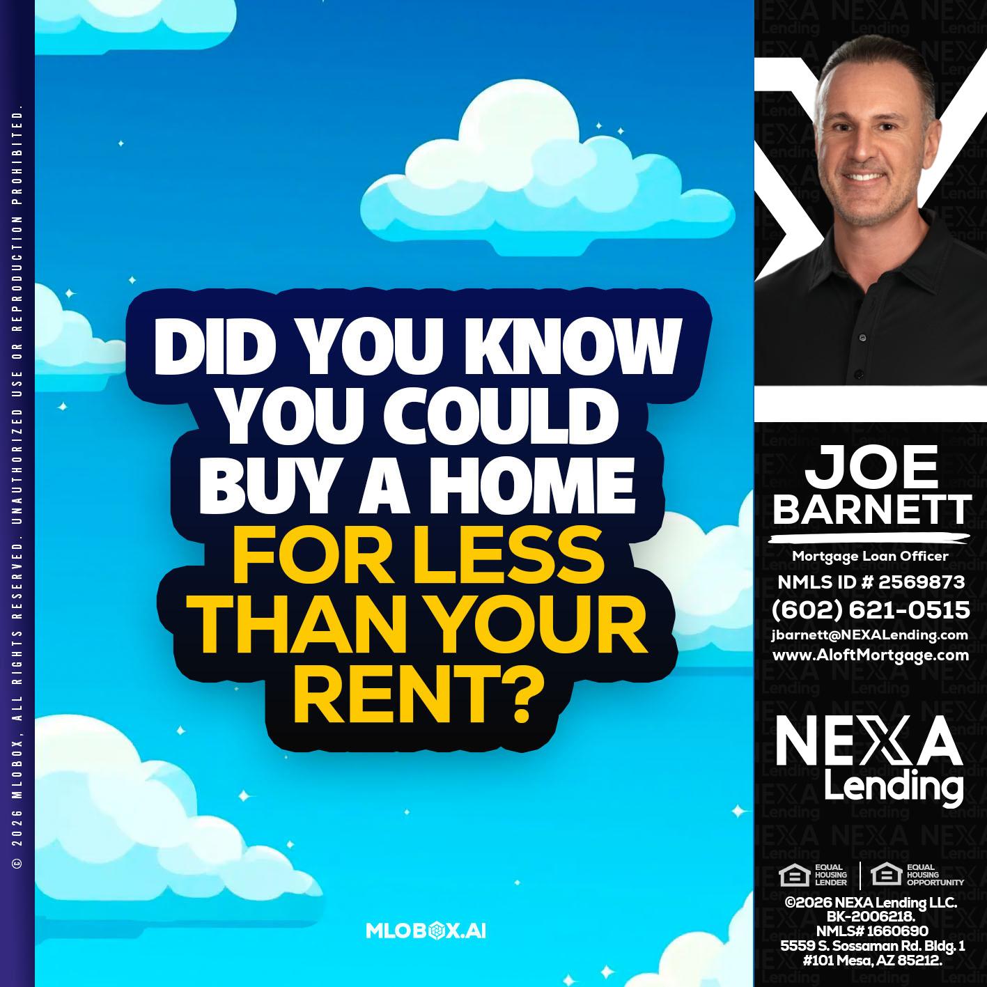 DID YOU KNOW - Joe Barnett -Mortgage Loan Officer