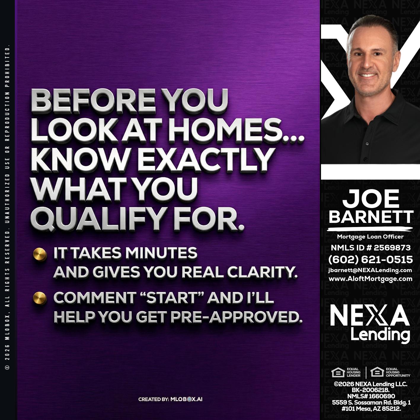 BEFORE YOU - Joe Barnett -Mortgage Loan Officer