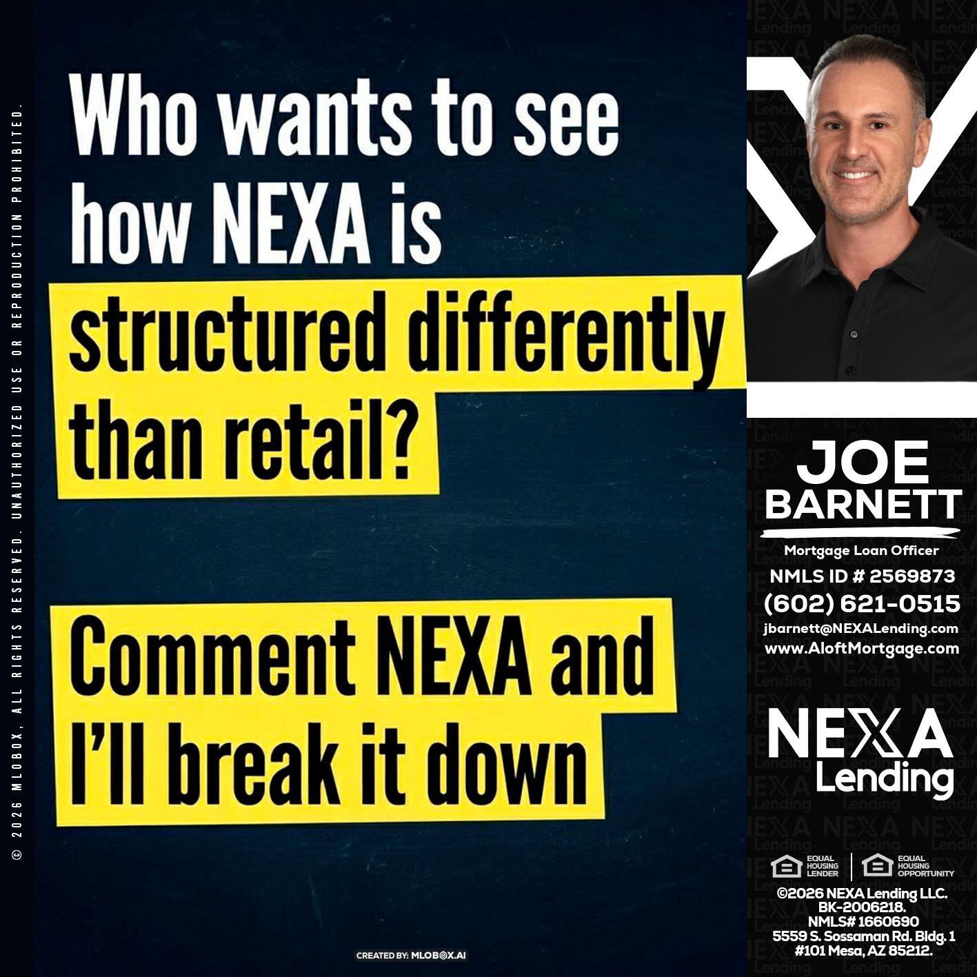 who want to see - Joe Barnett -Mortgage Loan Officer