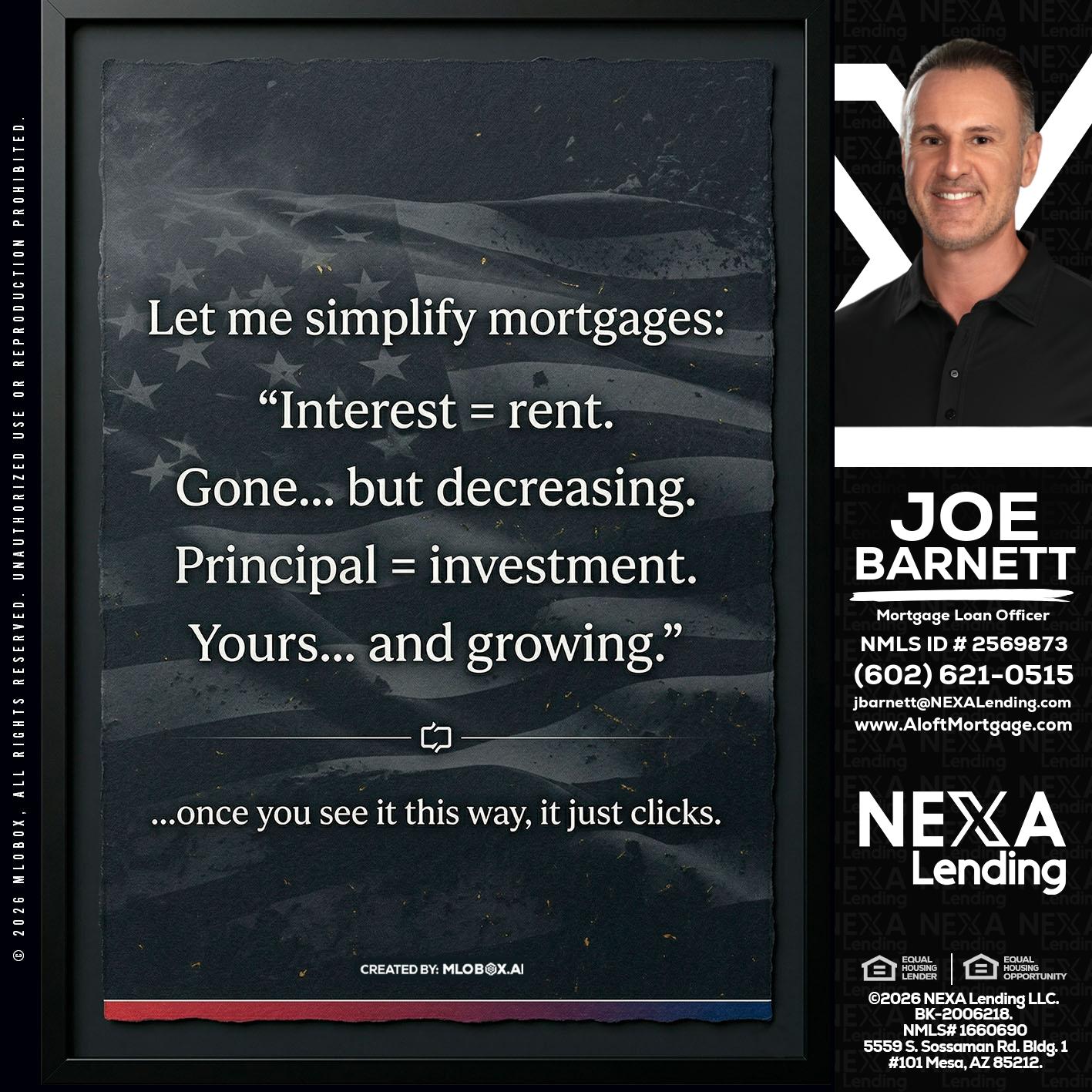 LET ME SIMPLIFY - Joe Barnett -Mortgage Loan Officer