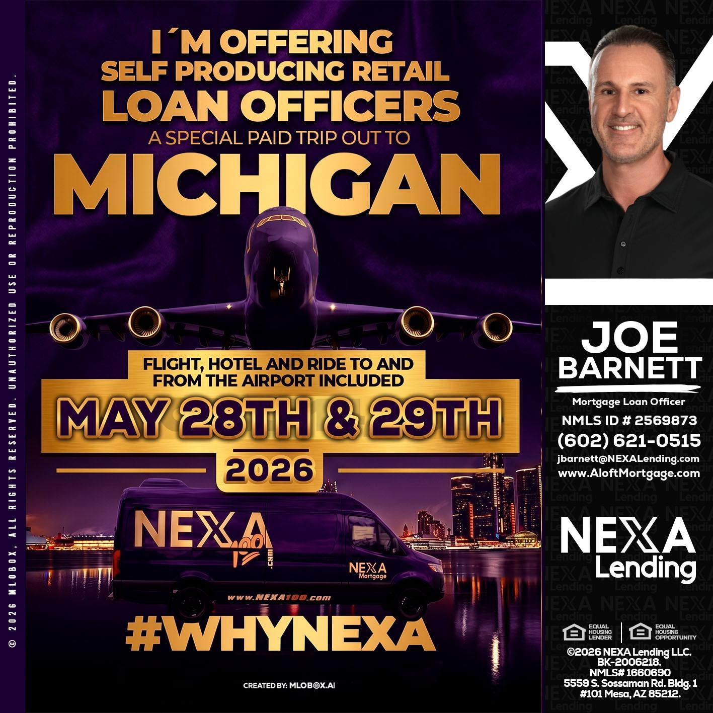 MICHIGAN - Joe Barnett -Mortgage Loan Officer