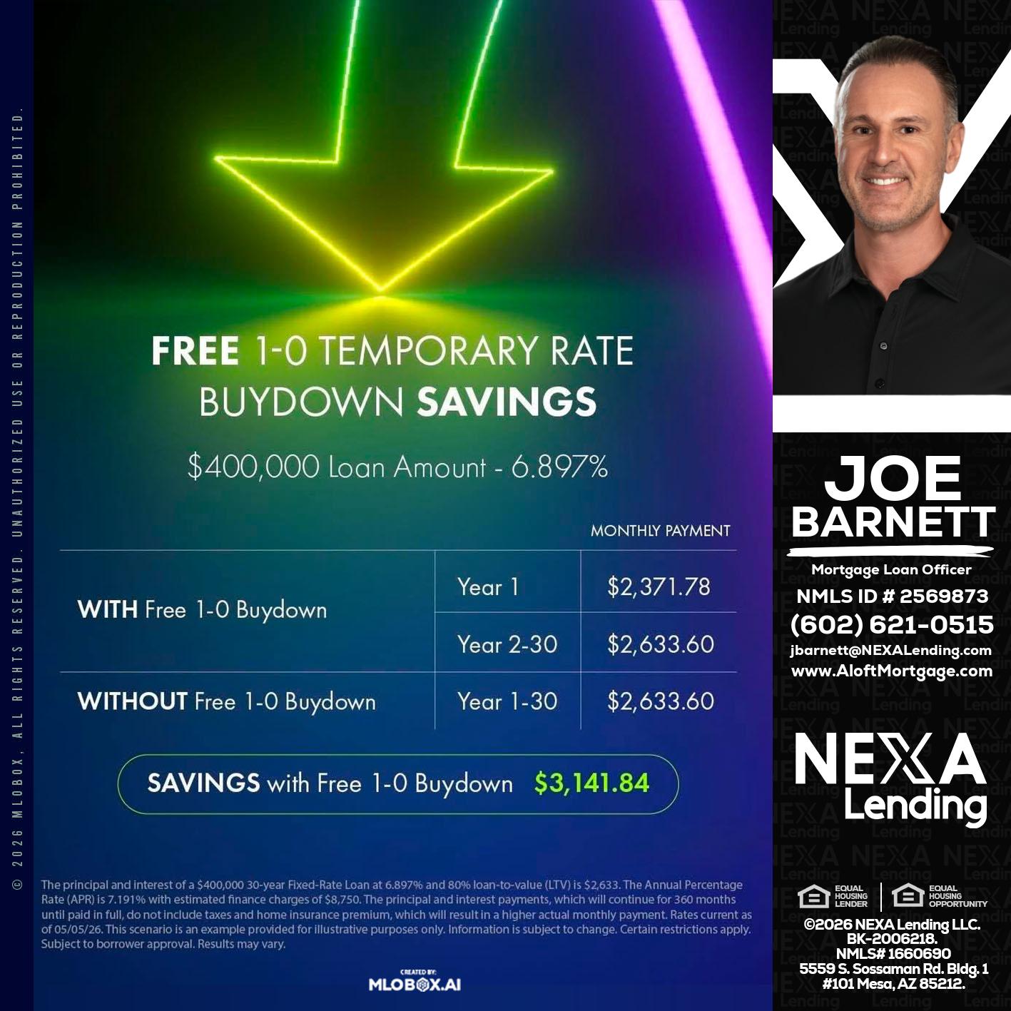 BUYDOWN - Joe Barnett -Mortgage Loan Officer