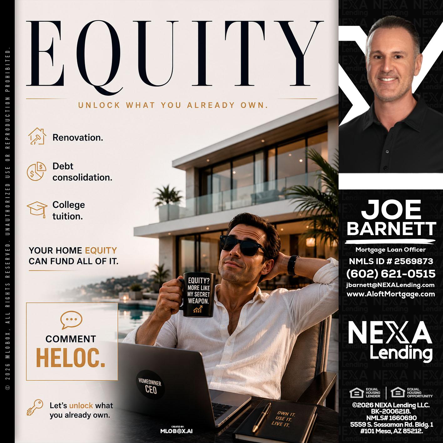 EQUITY - Joe Barnett -Mortgage Loan Officer