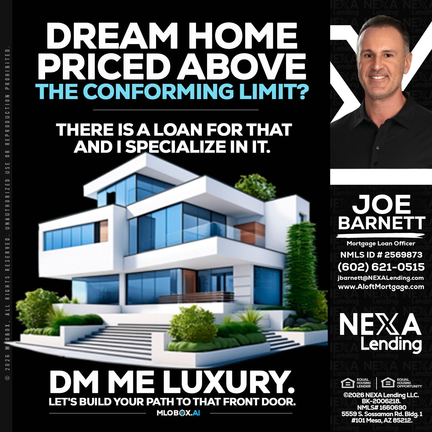 DREAM HOME - Joe Barnett -Mortgage Loan Officer