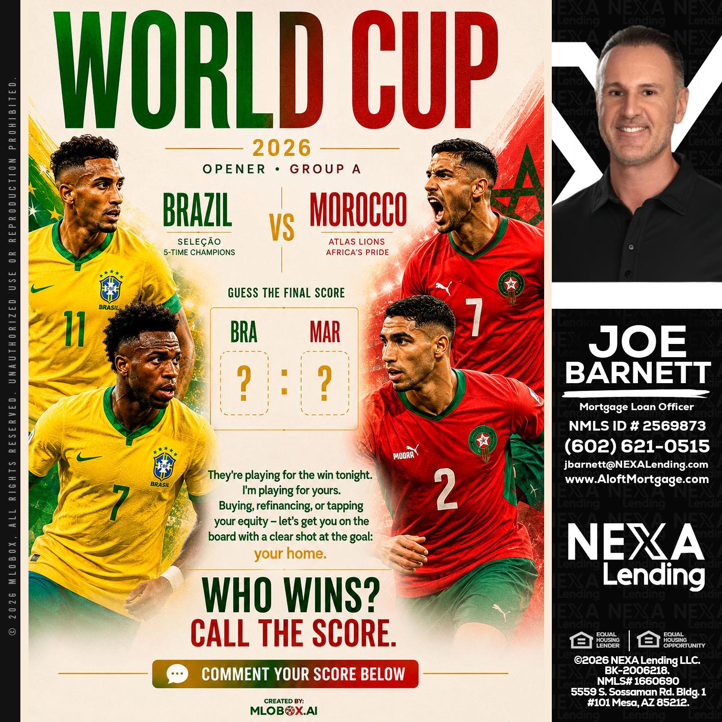 WORLD CUP - Joe Barnett -Mortgage Loan Officer