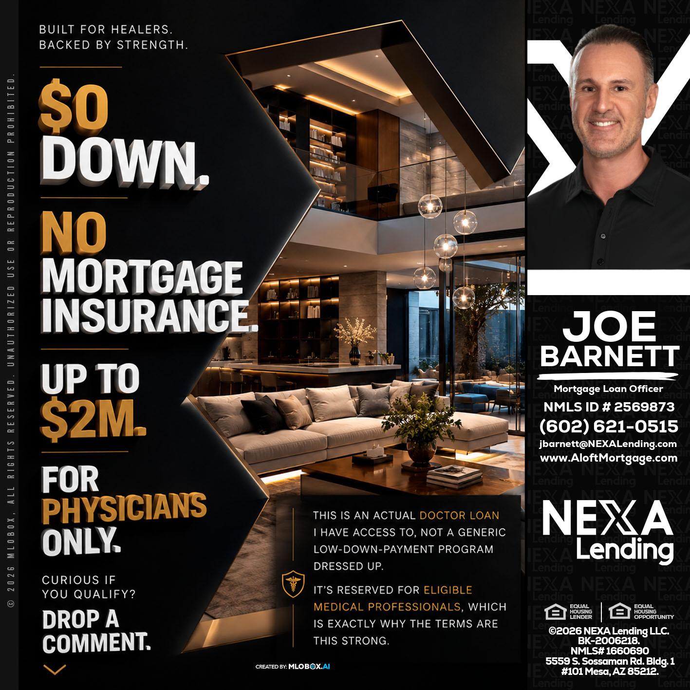 $0 DOWN - Joe Barnett -Mortgage Loan Officer
