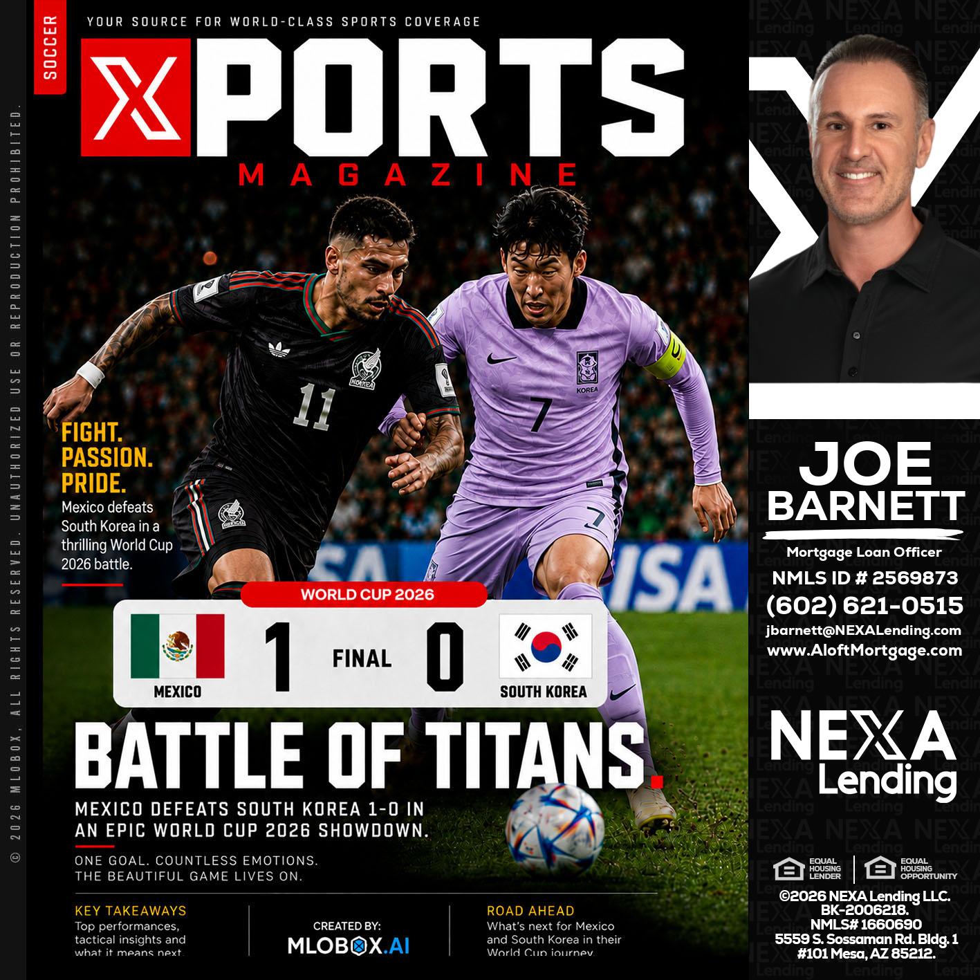 XPORTS MAGAZINE - Joe Barnett -Mortgage Loan Officer