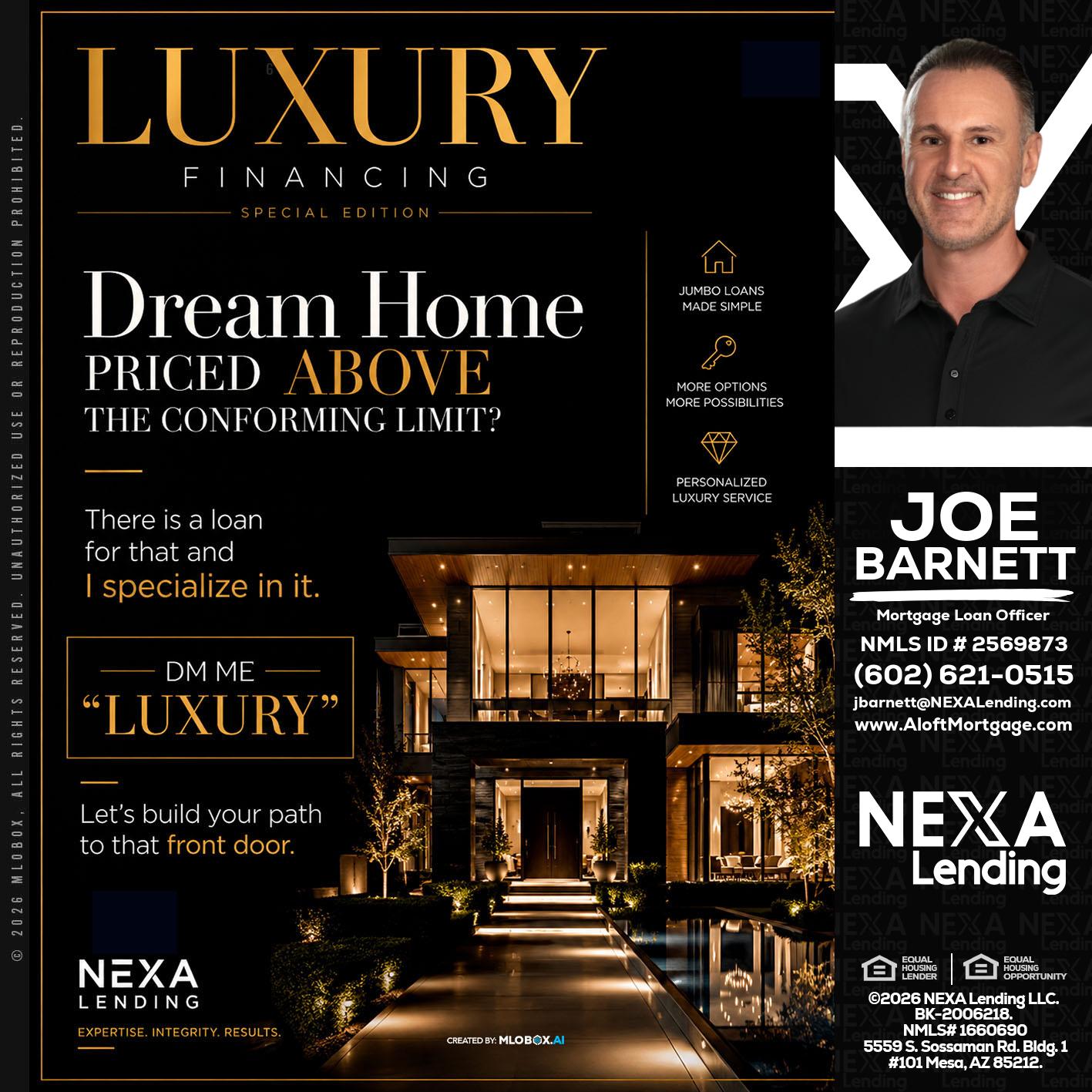 LUXURY - Joe Barnett -Mortgage Loan Officer