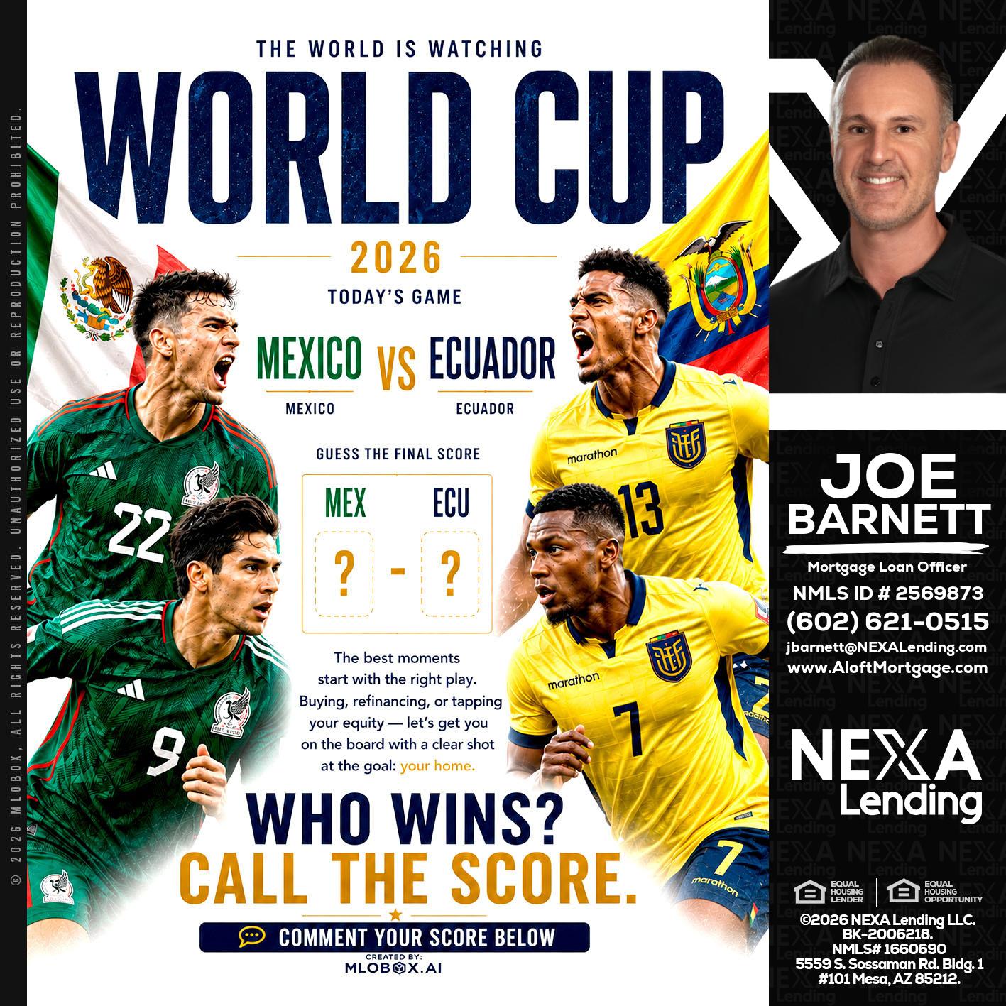 WORLD CUP 2026 - Joe Barnett -Mortgage Loan Officer