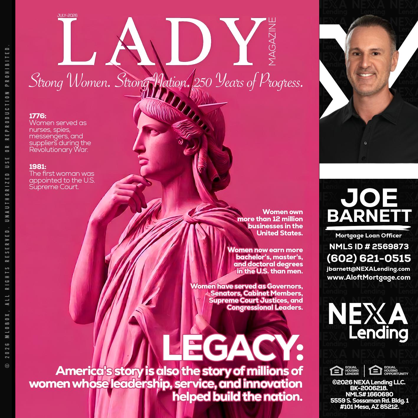 LADY LIBERTY! - Joe Barnett -Mortgage Loan Officer