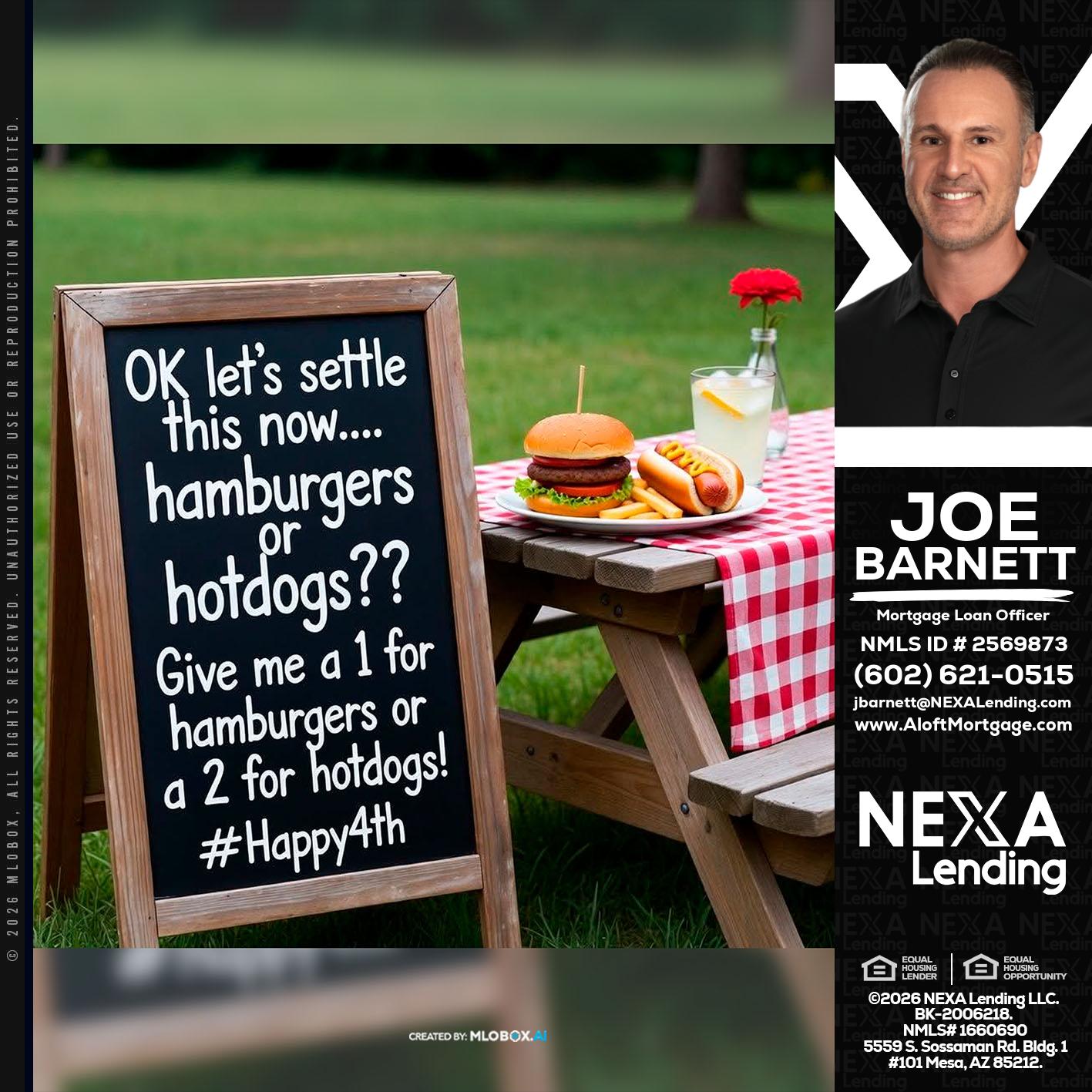 let settle this - Joe Barnett -Mortgage Loan Officer