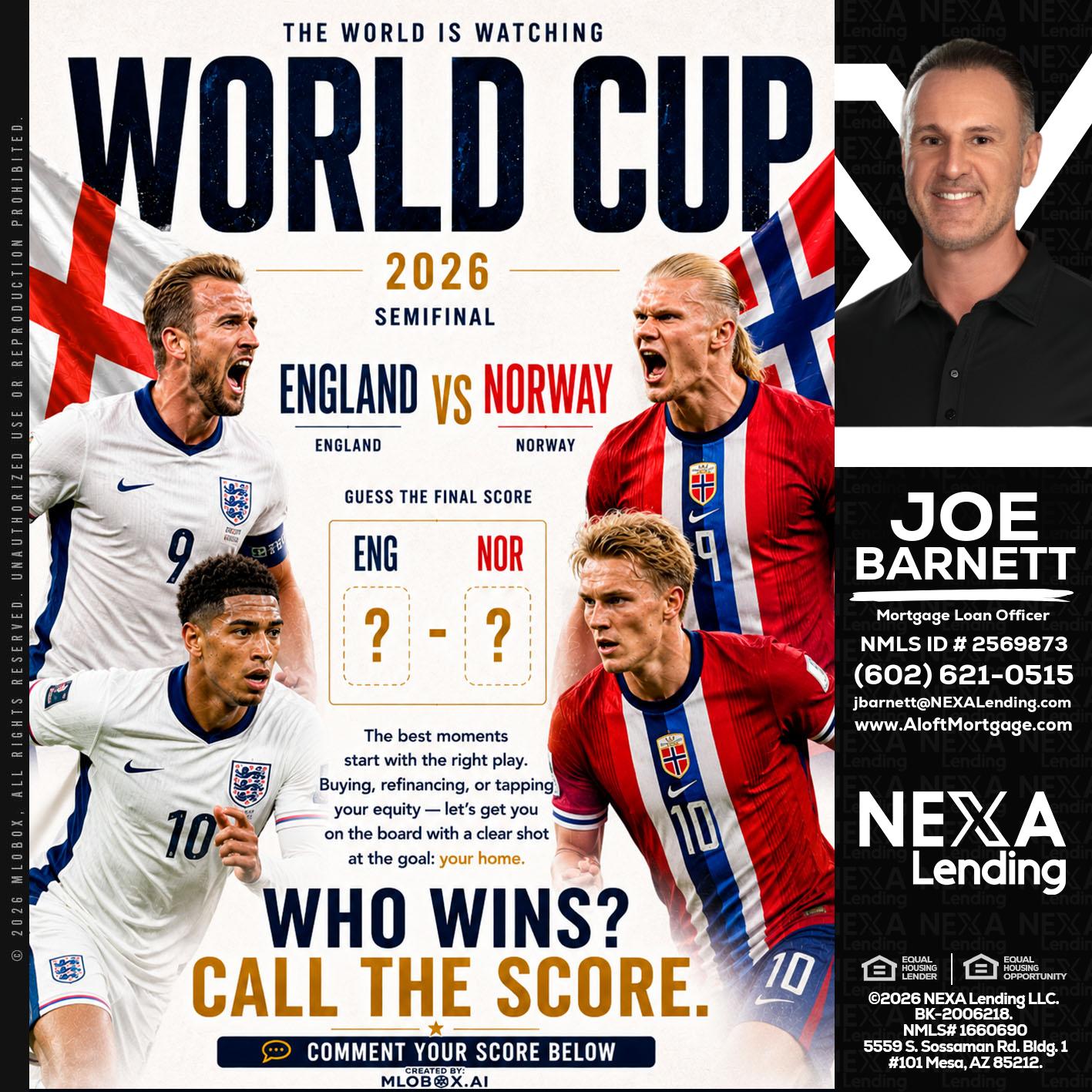 WORLD CUP 2026 - Joe Barnett -Mortgage Loan Officer