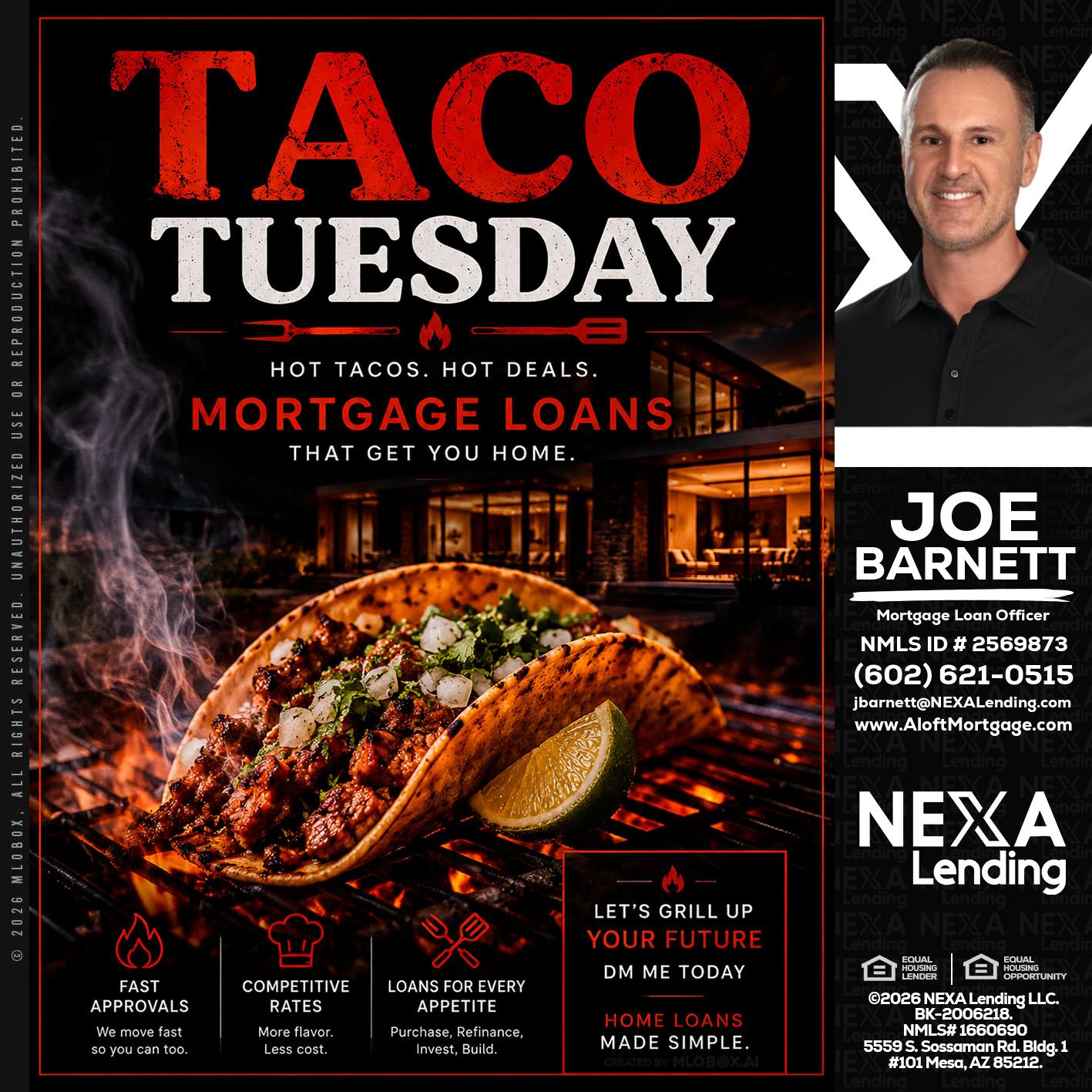 TACO TUESDAY - Joe Barnett -Mortgage Loan Officer