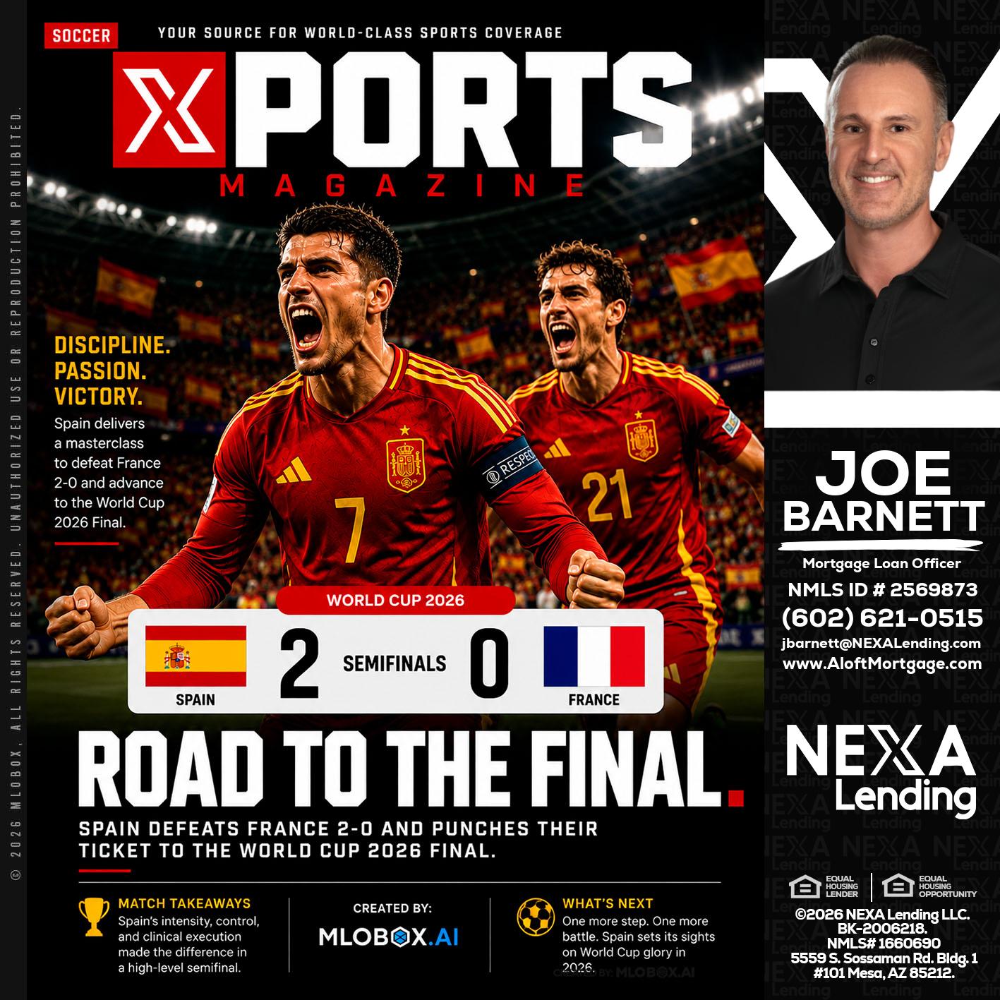 XPORTS WORLD CUP 2026 - Joe Barnett -Mortgage Loan Officer