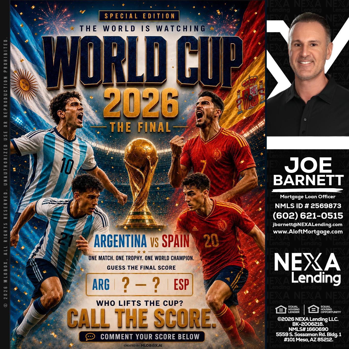 World Cup 2026 finals - Joe Barnett -Mortgage Loan Officer