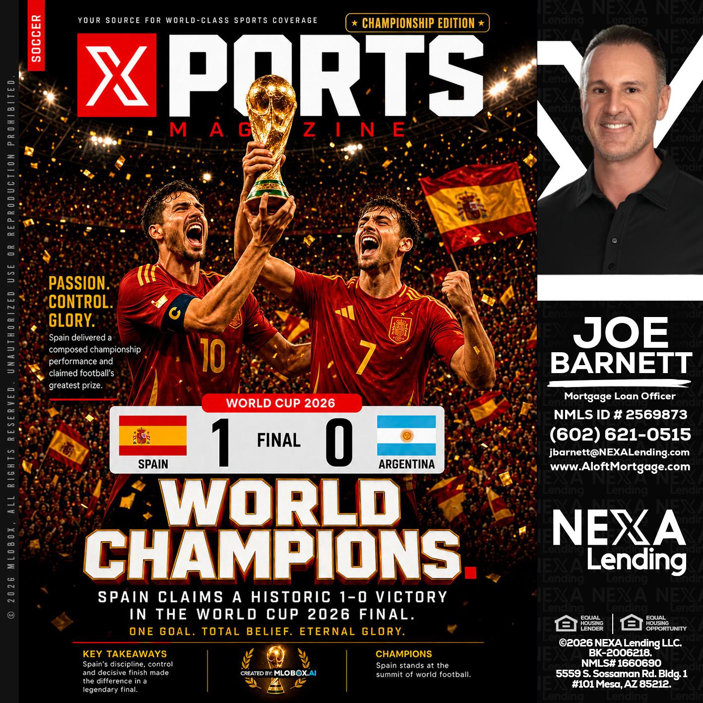 SPAIN CHAMPION - Joe Barnett -Mortgage Loan Officer