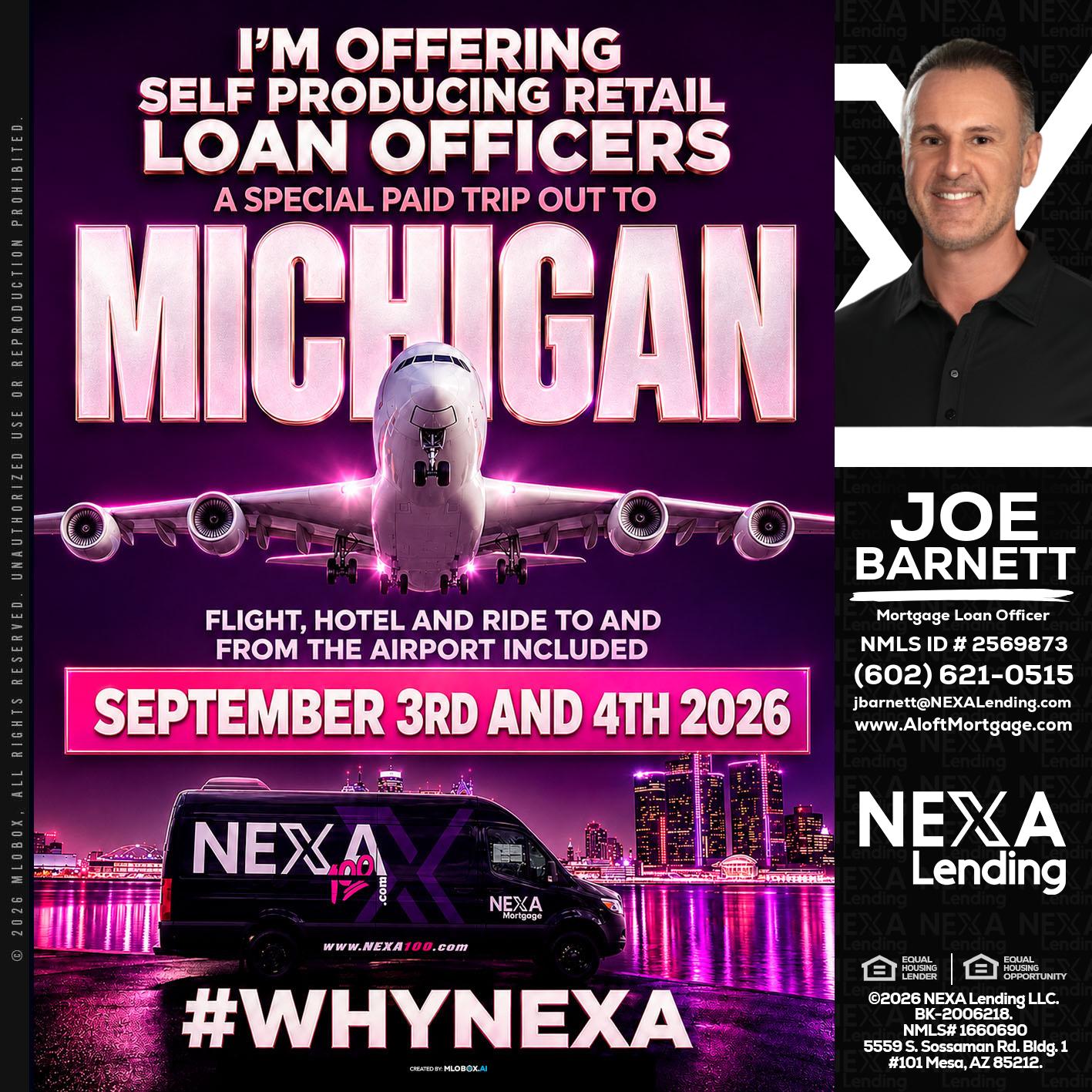 MICHIGAN TRIP - Joe Barnett -Mortgage Loan Officer